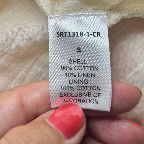 THML Charlene Colorful Floral Embroidered Cotton & Linen Dress Size Small - Picture 15 of 16